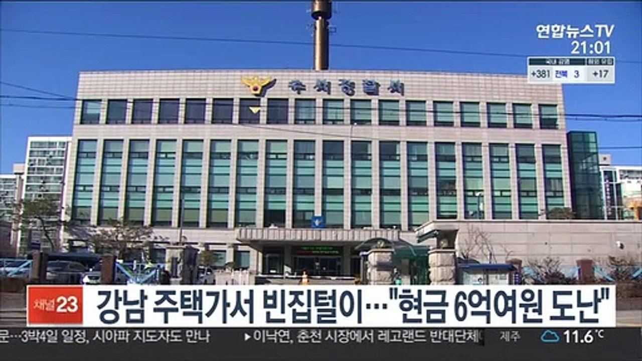 강남 주택가서 빈집털이…"현금 6억여원 도난"