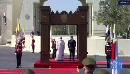 Bienvenida oficial al Papa Francisco en Irak