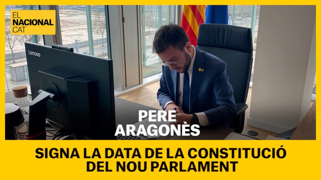 Pere Aragonès signa la data de la constitució del nou Parlament