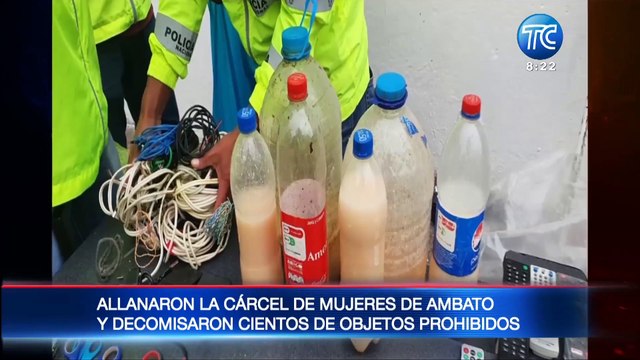 Allanaron cárcel de mujeres y decomisan cientos de objetos prohibidos en Ambato