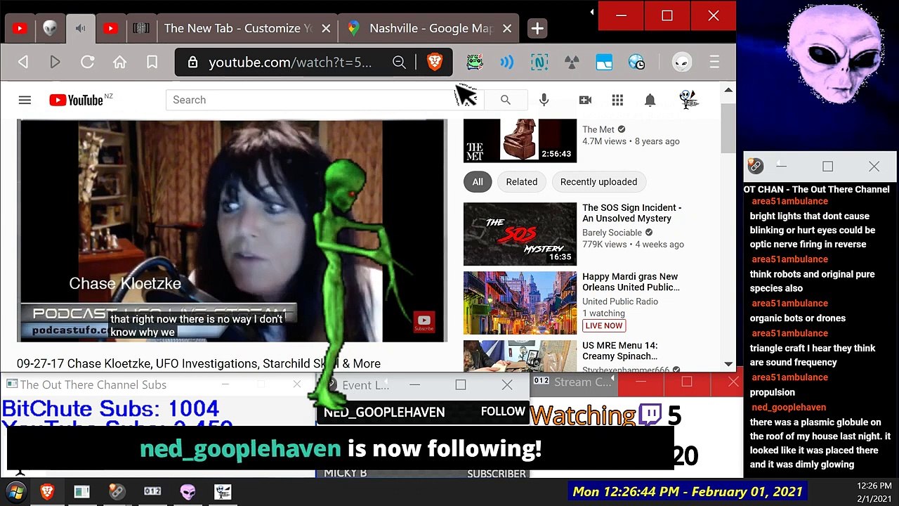 Pauls UFO video Topics - MUFON messed up capturing PROOF of TR3b and Greys in 2010]-OT Chan Live#366-Pt2