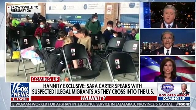 Judge Jeanine Pirro, Javier Rivera, Sara Carter on Sean Hannity Fox News Mar 4 It is racist to whine about illegal migrants picking food, Javier, VERY BIGOTED!