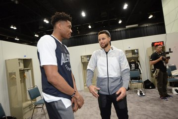 Giannis Antetokounmpo & Stephen Curry Funny Moment from 2018