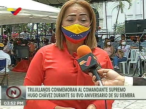 Pueblo de Trujillo conmemora 8 años de la siembra del Comandante Supremo Hugo Chávez