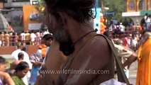 Naga Sadhus reach Ramkund for 'Shahi Snan' - Kumbh Mela, India