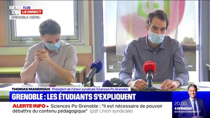 Sciences Po Grenoble: le président de l'Union syndicale estime qu'il "est nécessaire de pouvoir débattre du contenu pédagogique"