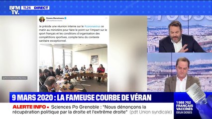 Le Covid, il  a un an: premier cas au gouvernement, découverte de la "courbe de Véran"