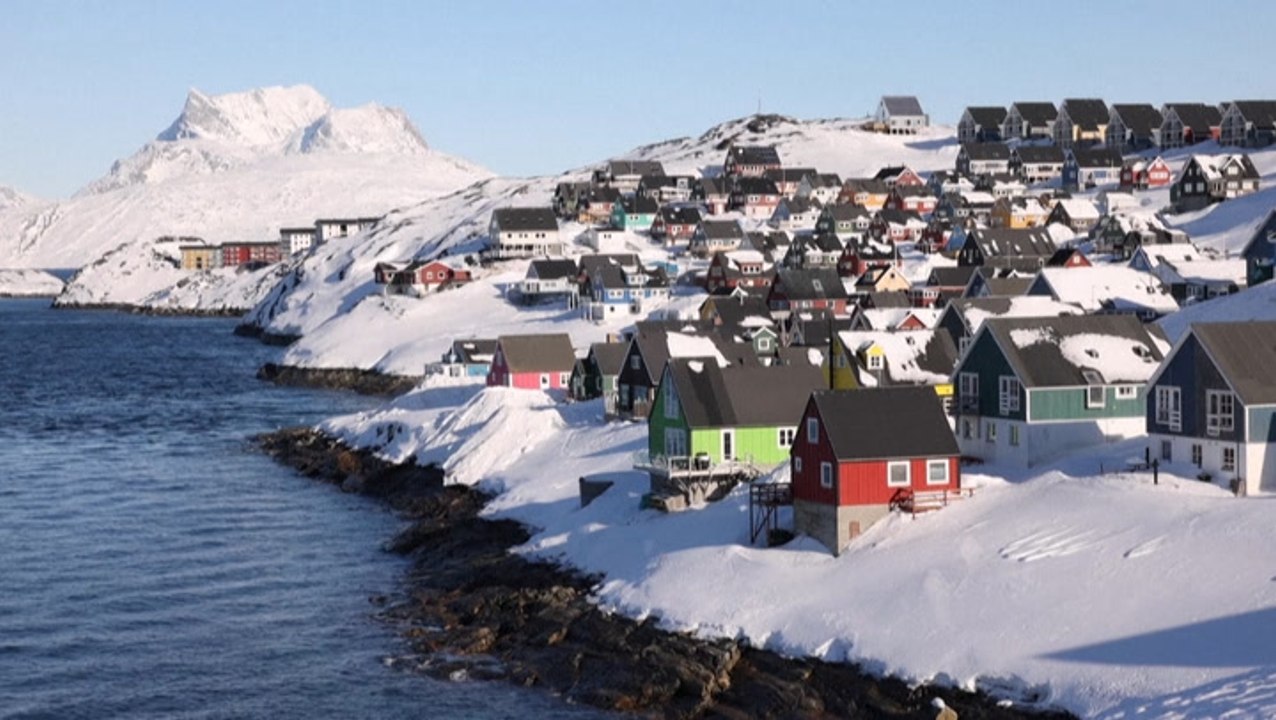 Greenland's capital city of Nuuk looks idyllic during winter
