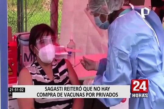 Sagasti: Hasta el momento no hay una compra de vacunas por parte de agentes privados, por lo menos a nivel mundial