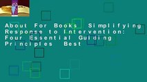 About For Books  Simplifying Response to Intervention: Four Essential Guiding Principles  Best