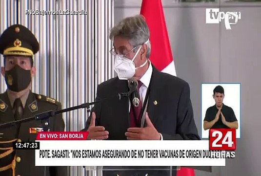 Sagasti: Hasta el momento no hay una compra de vacunas por parte de agentes privados, por lo menos a nivel mundial