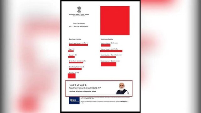 EC asks health ministry to remove PM Modi’s photo from vaccine certificates after TMC complaint