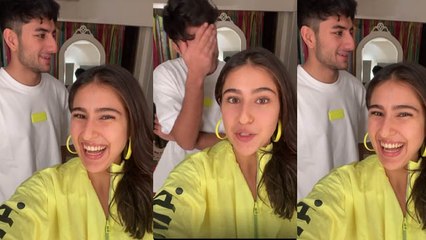 Sara Ali Khan ने भाई  Ibrahim Ali Khan के बर्थडे पर किया उन्हें परेशान; Watch video | FilmiBeat