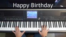 Happy Birthday to You - piano instrumental with lyrics