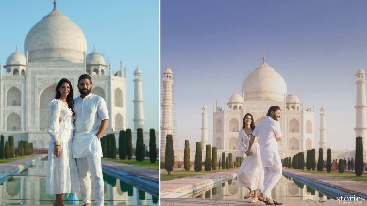 Allu Arjun, Sneha Reddy At TajMahal, Celebrates 10th Anniversary