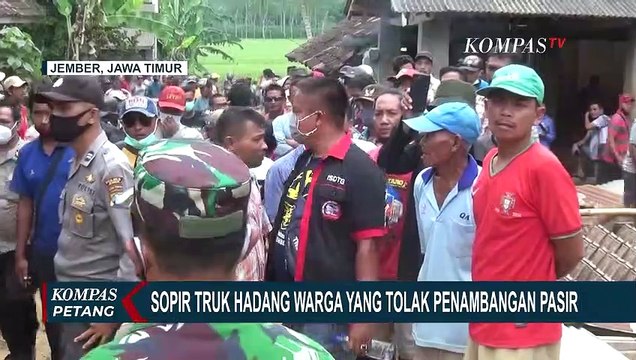 Aksi Warga Tolak Penambangan Batu dan Pasir di Jember Dihadang Ratusan Sopir Truk Tambang