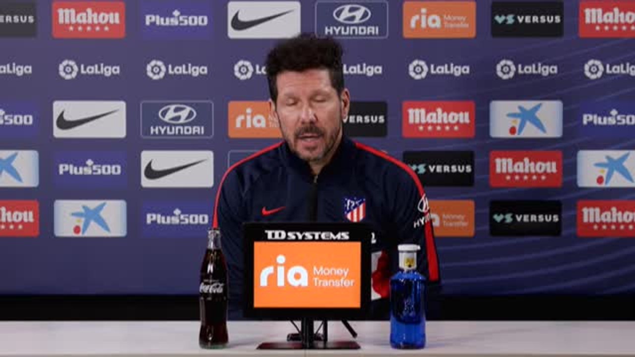 Simeone: "Intentaremos llevar el partido donde creemos que le podemos hacer daño"