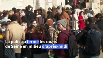 A Paris, la police évacue les quais de Seine bondés