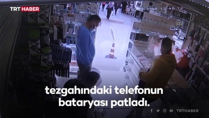 Cep telefonu bomba gibi patladı