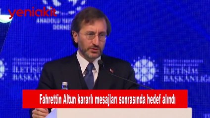 Fahrettin Altun'un sapkınlıkla mücadele mesajından rahatsız olarak onu hedefe aldılar