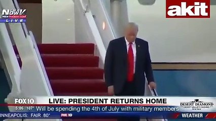 Trump şova devam ediyor! Burnunun dibindeki aracı görmedi