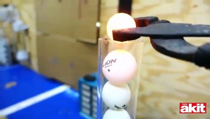 Pin pon topu dolu tüp içerisine kızgın nikel topu bırakılırsa