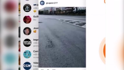 Após colisão, caminhoneiro arrasta motociclista por mais de 20 km na BR-101; apresentadora da RIC TV filmou a ação