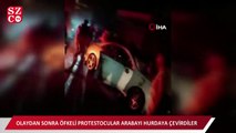 Lübnan'da bir sürücü, yolu kapatan göstericileri ezdi: 7 yaralı