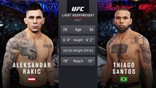 Aleksandar Rakic vs Thiago Santos UFC 259 Full Fight