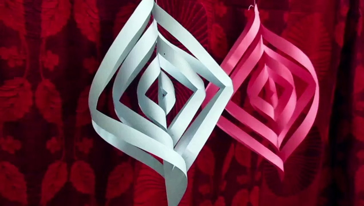 Simple Wall Hanging with Paper | Home Decorating Ideas with Paper wall Hanging