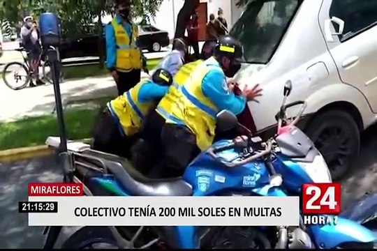 Miraflores: intervienen a colectivo informal que registra S/219 mil soles en multas