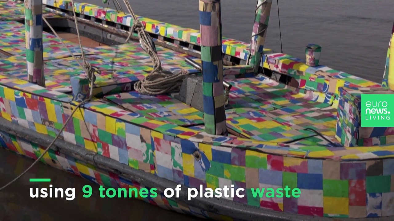 This is the world's first sailing ship made out of flip flops