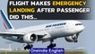 Delhi-bound Air France flight makes emergency landing due to an Indian passenger| Oneindia News