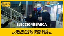 ELECCIONS BARÇA | Així ha votat Jaume Giró acompanyat de Joan Laporta