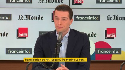 Jordan Bardella : "Le rapport qu'on avait avec l'Union européenne il y a quelques années n'est pas le même que celui d'aujourd'hui : il n'est pas question par exemple de sortir de l'euro"