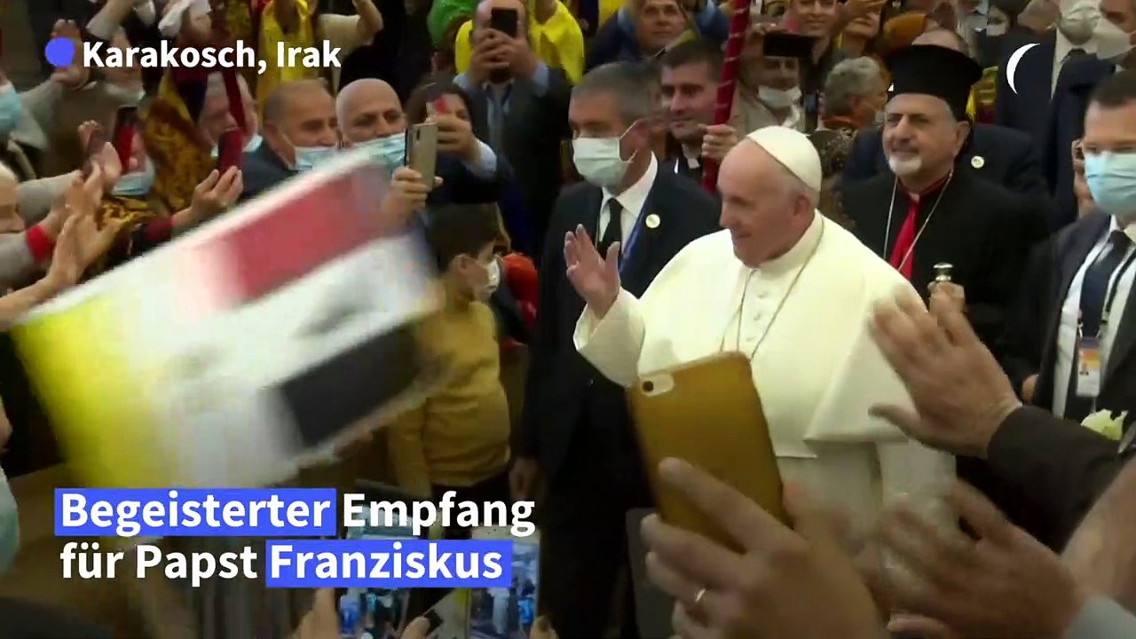 Papst besucht nach IS-Terror renovierte Kirche im Irak