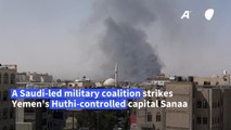 Saudi-led coalition jets pound Yemen capital after Huthi strikes
