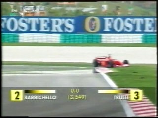 F1 Malesia 2001 - Uscita di pista delle due Ferrari