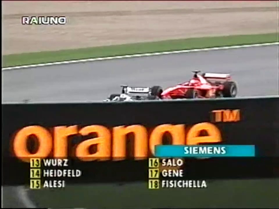 F1 Stati Uniti 2000 - Sorpasso di Michael Schumacher su David Coulthard