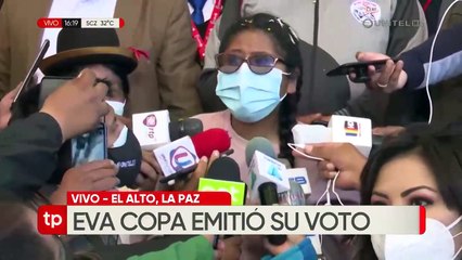 Eva Copa esperará con optimismo los resultados de la votación