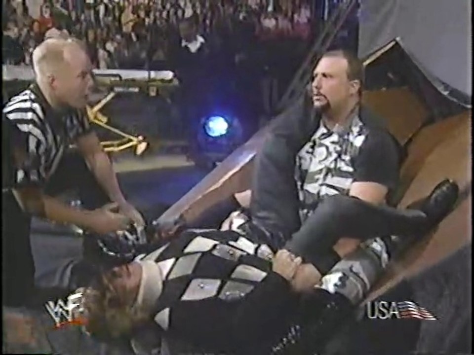 Dudleys put Mae Young through a table [2000-03-13]