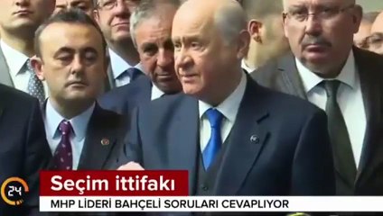 Bahçeli'den ittifak açıklaması