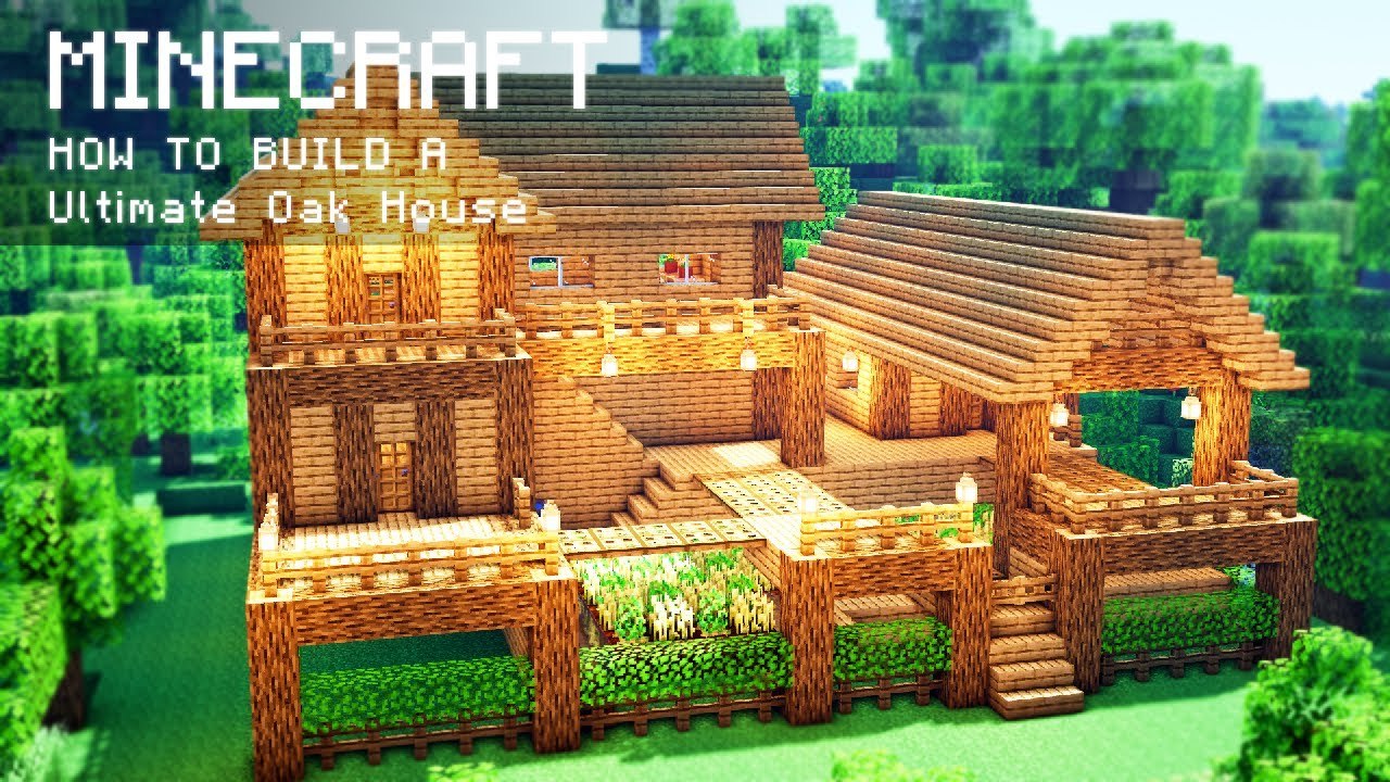 Easy Minecraft: Large Oak House Tutorial - How to Build a Survival House in  Minecraft #33 - …