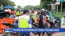 Puluhan Motor Knalpot Bising Terjaring Razia Polisi