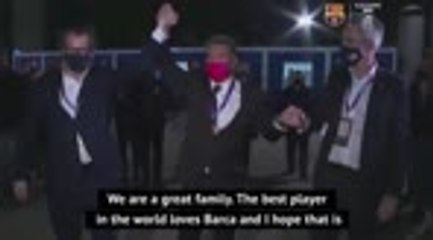 Laporta hopeful Messi will stay at Barcelona after election vote