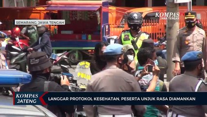 Langgar Protokol Kesehatan, Peserta Unjuk Rasa Diamankan