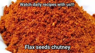 Flax seeds chutney | Flax seed chutney | Chutney recipe