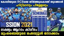 Mumbai Indians schedule for IPL 2021