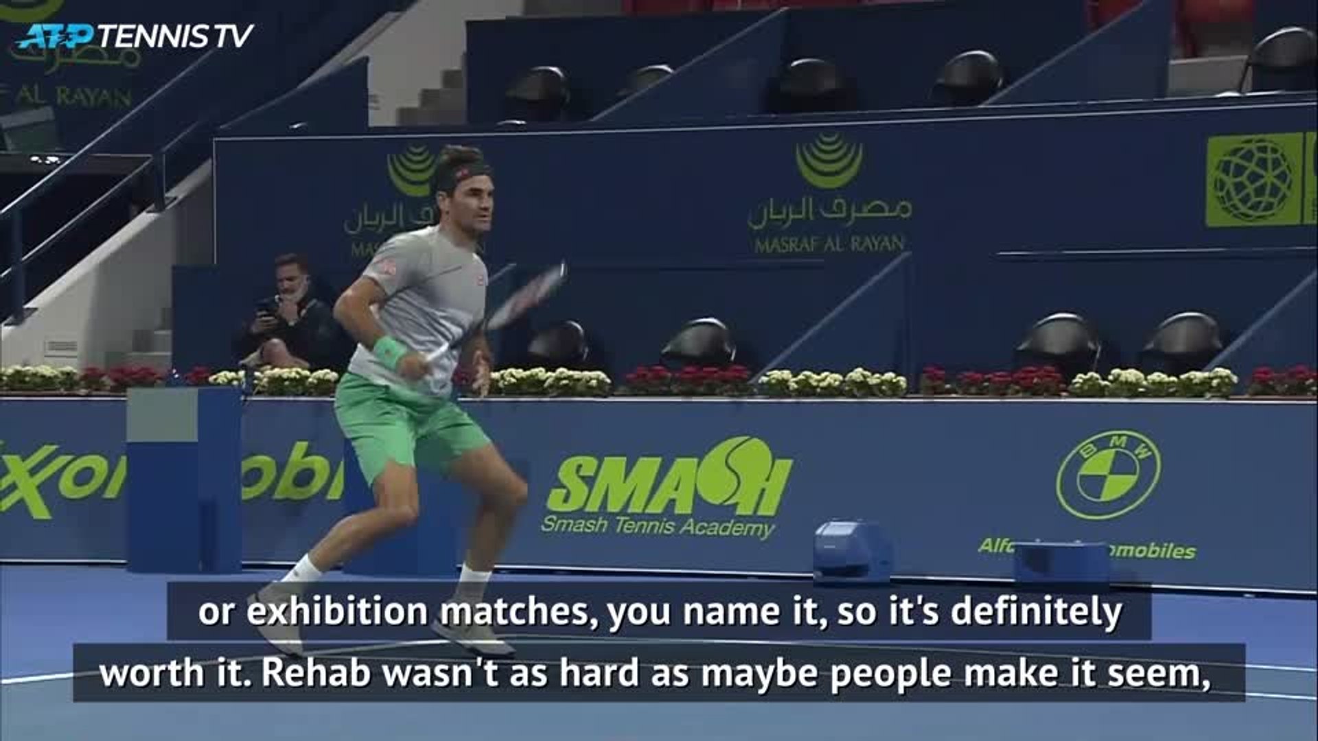 Federer's expectations 'low' for comeback match in Doha - video Dailymotion