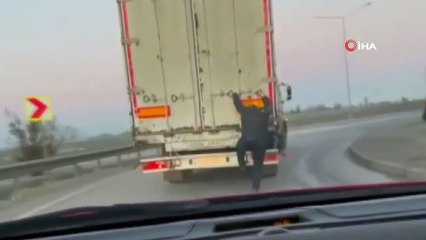 Tırın arkasında 'pes' dedirten yolculuk